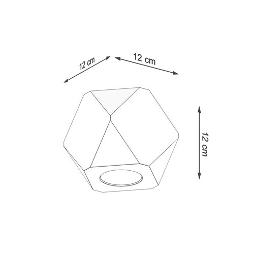 Lampa geometryczna WOODY 1xGU10 drewno