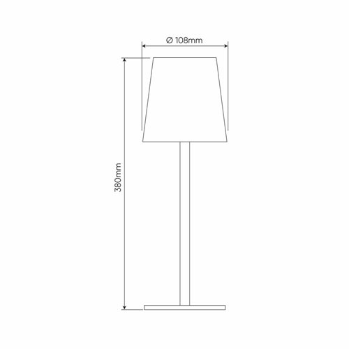 Lampa stołowa LED 3,5W 400lm 3000K czarna 2x2000mAh