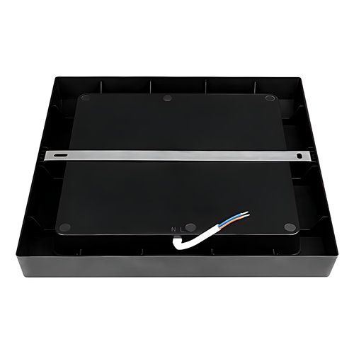 Panel LED czarny kwadrat Egde 24W natynkowy 4000K