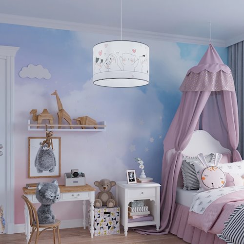 Lampa wisząca dziecięca Cat 30 1xE27 wielokolorowa