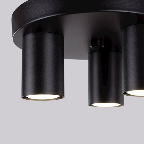 Lampa sufitowa tuby Lagos 3xGU10 okrągła czarna