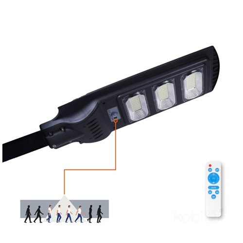 Solarna lampa led z czujnikiem biala