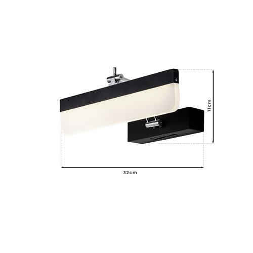 Kinkiet nad lustro LED Beam 6W 32cm 4000K Czarny