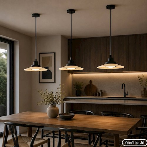 Lampa wisząca CIRVO GX53 okrągła czarna-akryl