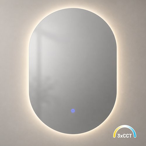 Lustro z podświetleniem LED 50x70cm Belissa 16W 3CCT