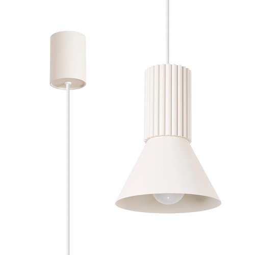 Lampa wisząca loftowa Estria 1xE14 beżowa
