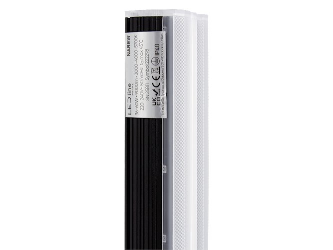 Oprawa liniowa LED Narew PRO 3CCT 36-60W 9000lm 150cm czarna