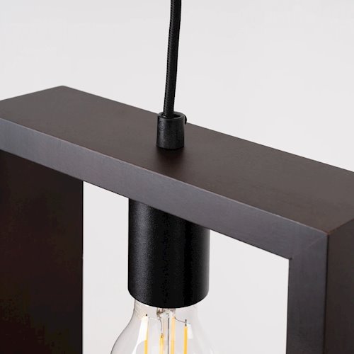 Lampa wisząca drewniana Aries 1xE27 wenge