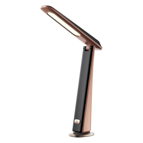 Lampka biurkowa LED z akumulatorem Top 4W CCT czarny-brąz