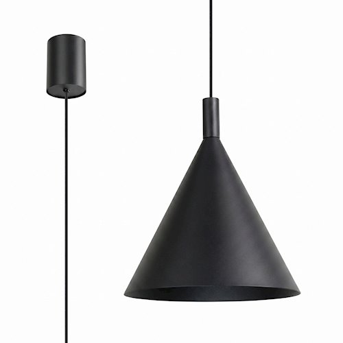Lampa wisząca stożkowy klosz Nox 25cm 1xE27 czarna