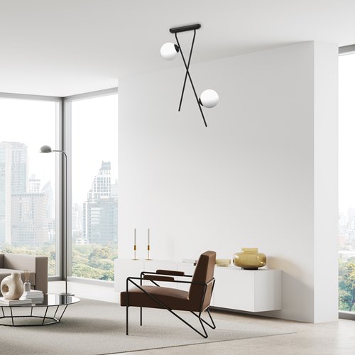 Lampa sufitowa mleczne kule INTER 2xE14