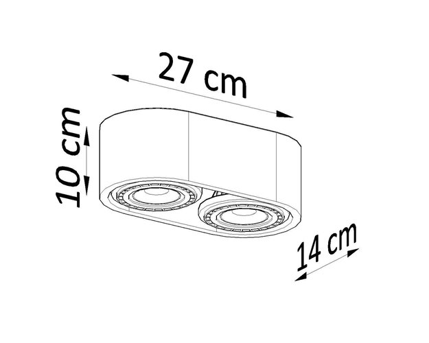 Halogen natynkowy podwójny BASIC 2xAR111 drewno