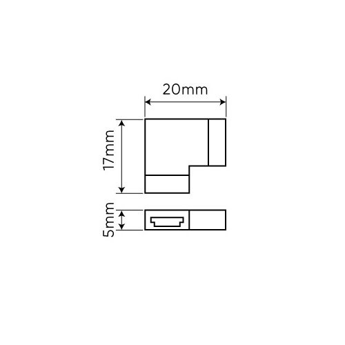 Złączka kątowa do taśmy LED COB Mono 8mm