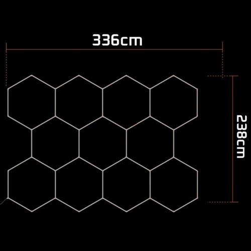 Lampa LED Hexagon 11S CRI90 336x238cm 368W 6500K