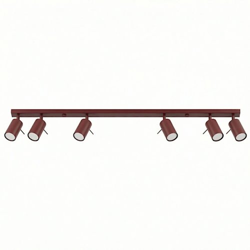 Kinkiet listwa z reflektorami Ring 6xGU10 burgundowy