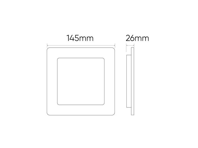 Panel LED Downlight MOLLY 12W 1150lm 3000K kwadrat