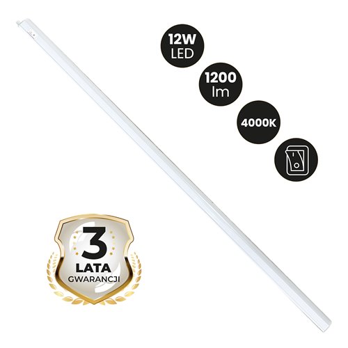 Świetlówka LED T5 12W 90cm 4000K ze zintegrowaną oprawą
