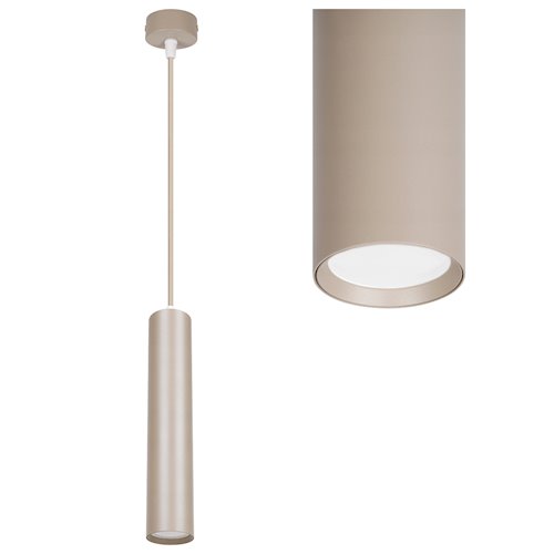 Lampa wisząca tuba 1xGU10 Naomi beżowa