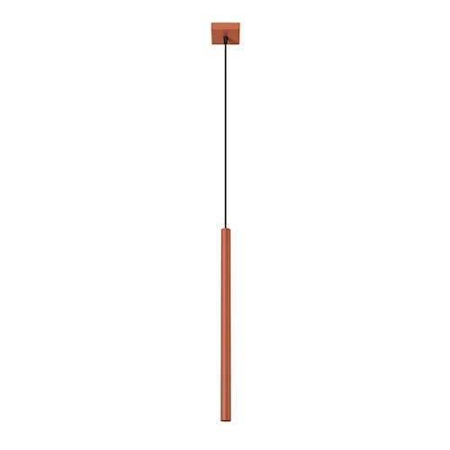 Lampa wisząca pojedyncza tuba Pastelo 1xG9 ochra czerwona
