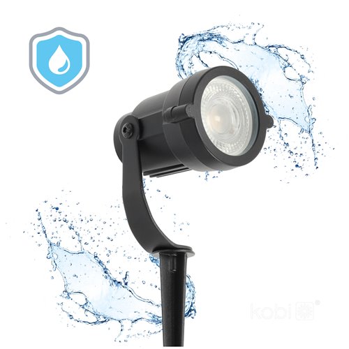 Reflektor ogrodowy GU10 230V wbijany Uno czarny