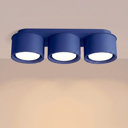 Lampa sufitowa potrójna tuba Modo 3xGx53 ultramarynowa