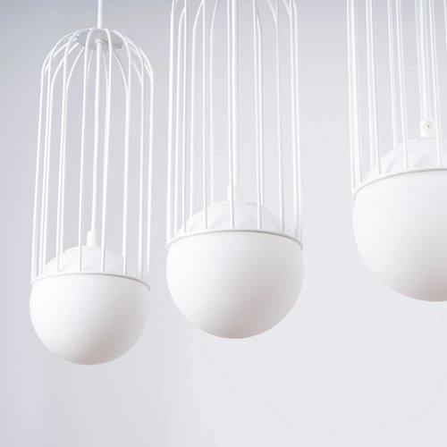 Lampa wisząca potrójna Brina listwa 3xG9 biała