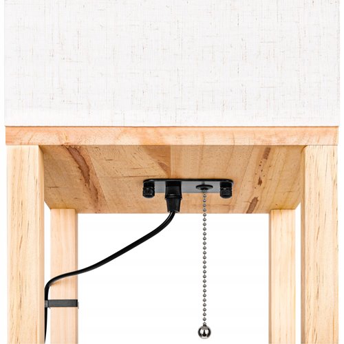 Lampa stojąca Square 1xE27 160cm drewniana