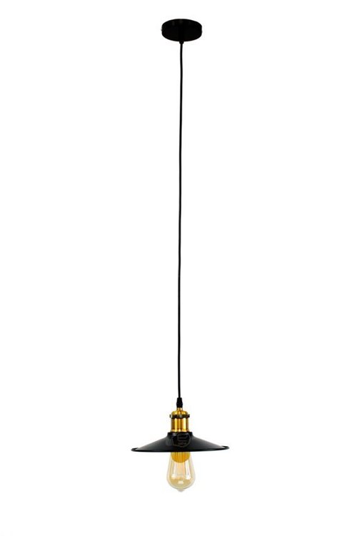 Lampa wisząca LOFT ORICH 1xE27 czarny mosiądz