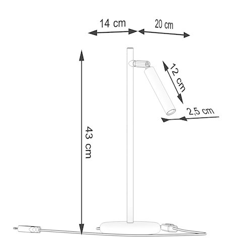 Lampa biurkowa Pastelo 1xG9 czarna