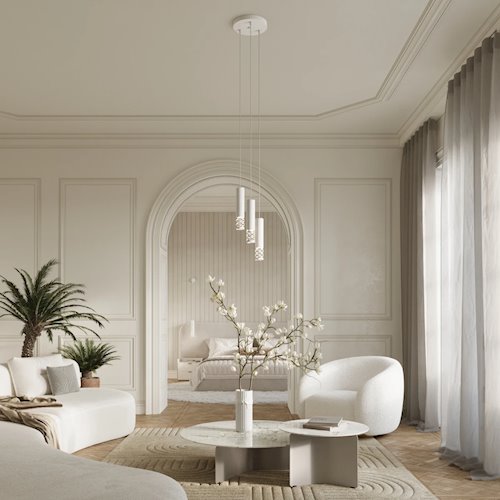 Lampa wisząca tuba Liro 1xGU10 biała