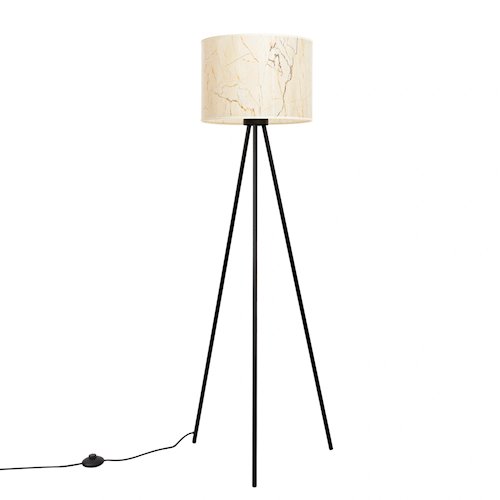 Lampa podłogowa z abażurem Nevia 1xE27 beżowy marmur