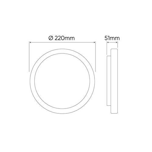 Plafon LED IP54 okrągły Acton 18W 1900lm 3000K