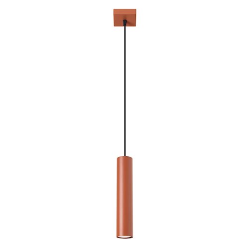 Lampa wisząca pojedyncza tuba Lagos 1xGU10 ochra czerwona