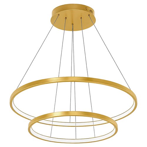 Lampa wisząca okręgi Lion 40cm 60cm 64W złota