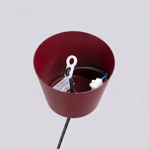 Lampa wisząca klasyczna Bilo 1xE27 burgundowa