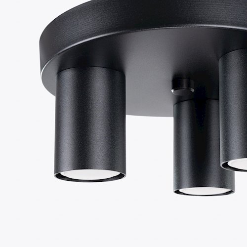 Lampa sufitowa tuby Lagos 3xGU10 okrągła czarna