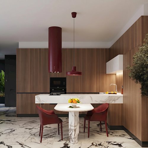 Lampa wisząca klasyczna Bilo 1xE27 burgundowa