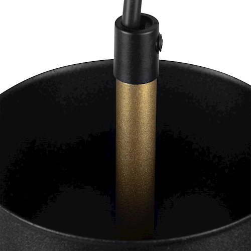 Lampa wisząca klepsydra Kai GX53 czarno-złota
