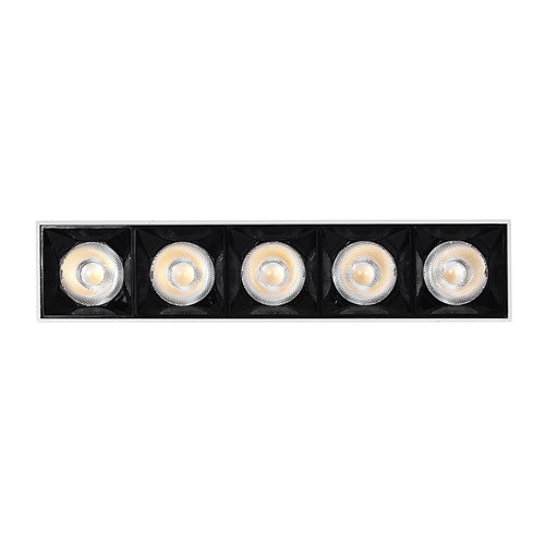 Lampa liniowa LED 15W natynkowa biało-czarna - ciepła