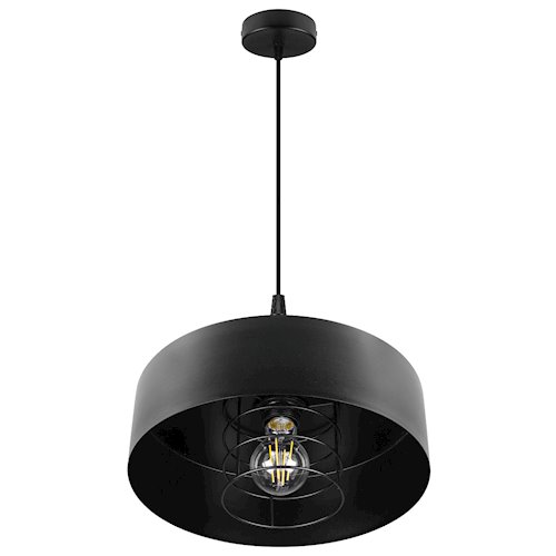 Lampa wisząca E27 czarny żyrandol Velto Loft 30cm