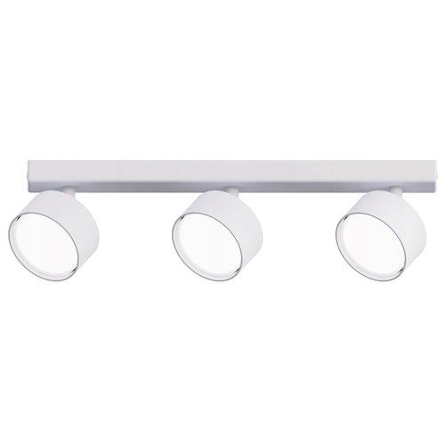 Listwa sufitowa 40cm z okrągłymi reflektorami 3xGX53 biała
