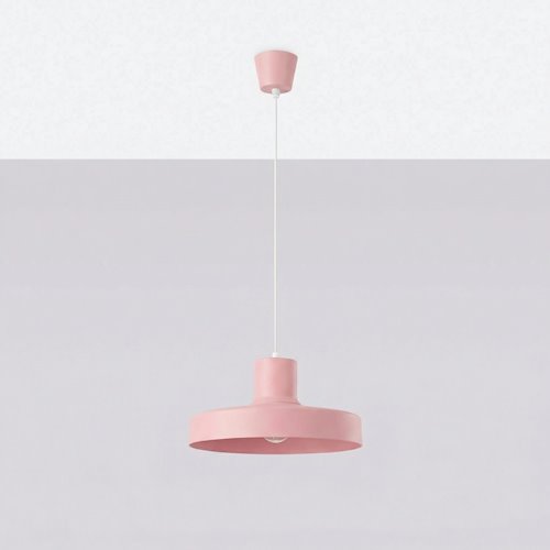 Lampa wisząca klasyczna Bilo 1xE27 różowa