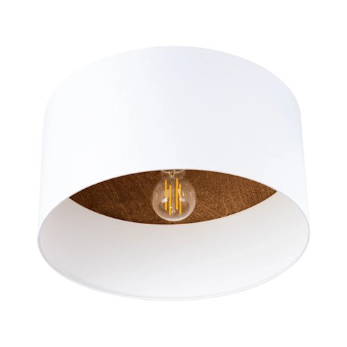 Lampa sufitowa drewniana Telesto 1xE27 biały/ciemny brąz