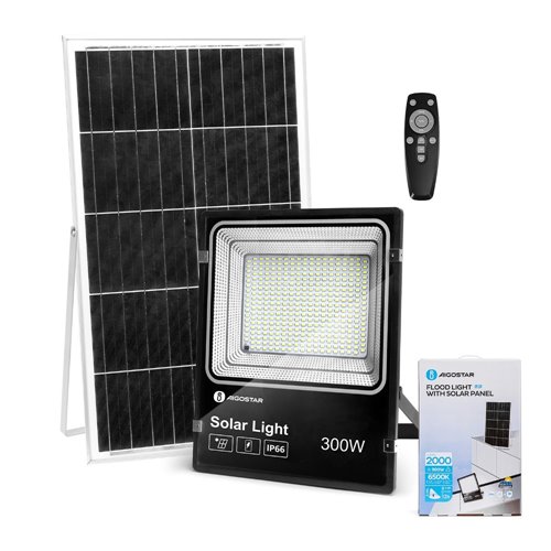 Naświetlacz solarny LED 300W z panelem słonecznym