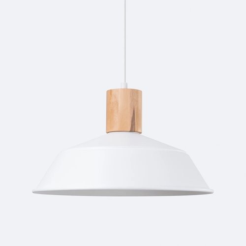 Lampa wisząca z okrągłym kloszem Fano 1xE27 biała