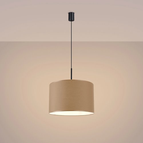 Lampa wisząca z abażurem Nevia 1xE27 taupe