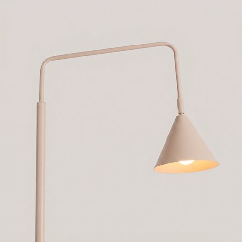 Lampa podłogowa ze stożkowym kloszem Nox 1xE14 beżowa