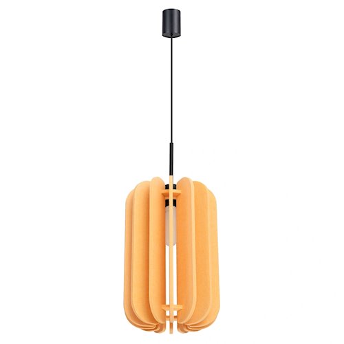 Lampa wisząca filcowa Mula 27cm 1xE27 żółta