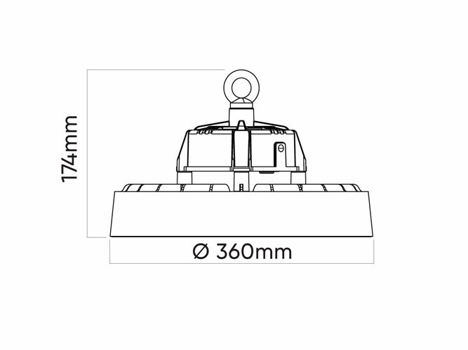 High Bay UFO 200W 36000lm Prime Phantom - 4000K