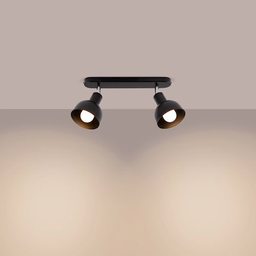 Lampa sufitowa z reflektorami Elba 2xE27 czarna